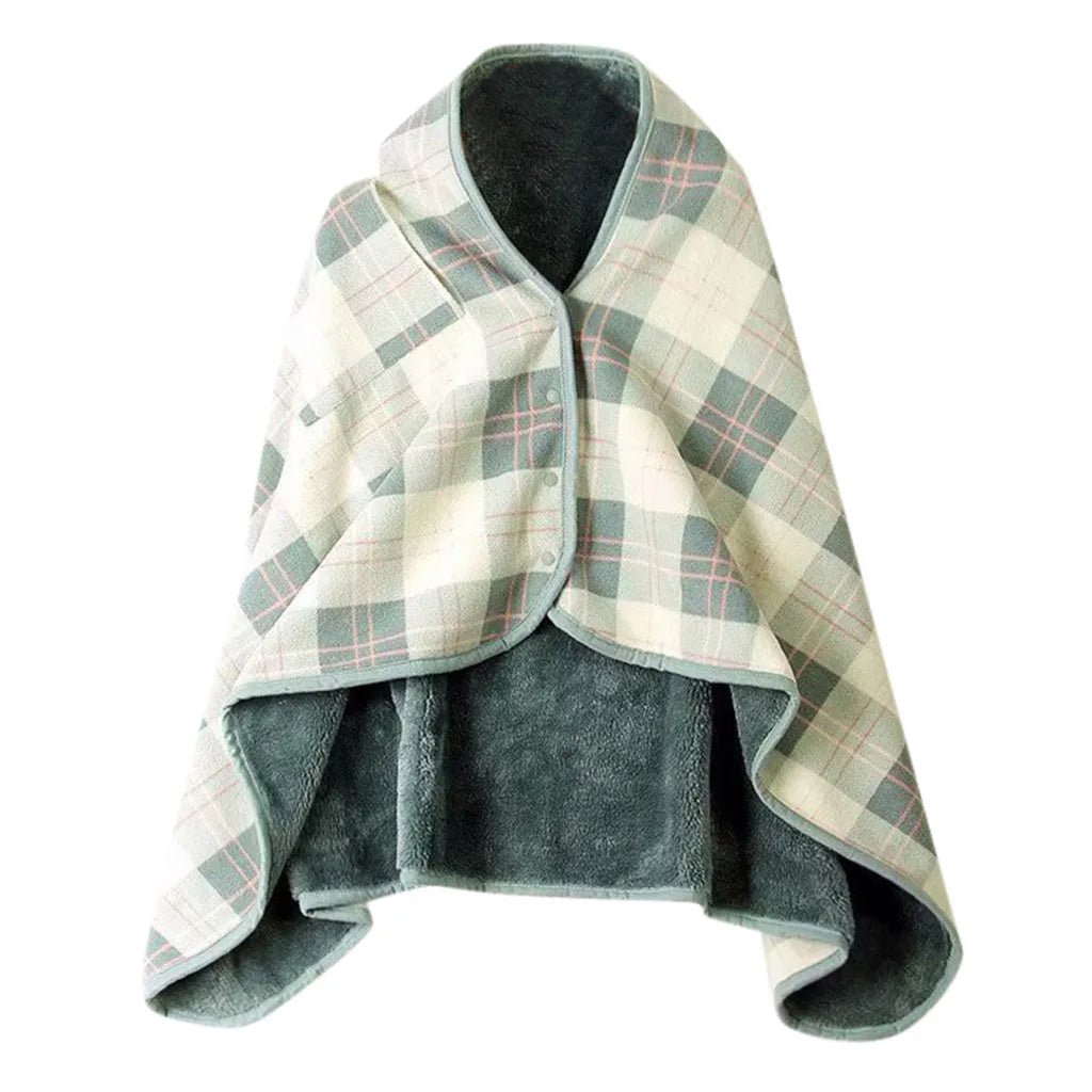 Wearable Travel Blanket - Fleece Shawl for Travel & Home - Full Storee
