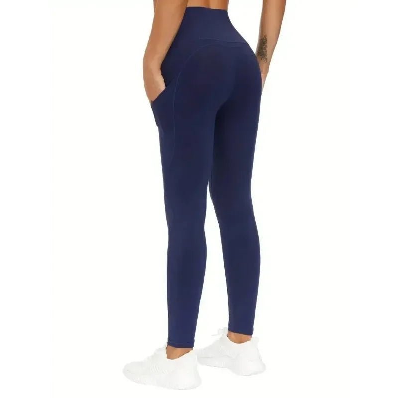 High Waist Yoga Leggings - Seamless Fit with Pocket - Full Storee