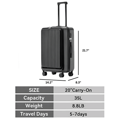 20" Cabin Suitcase Spinner with Front Opening - Full Storee