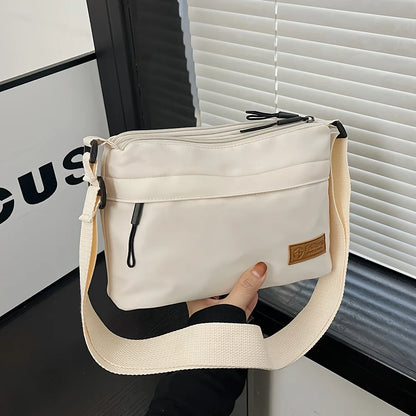 Unisex Nylon Crossbody Bag - Casual Wear 