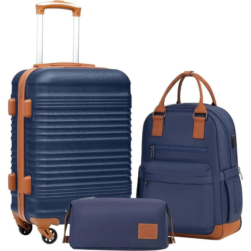 Hardside Luggage Set 3-Piece with TSA Lock & Spinner Wheels