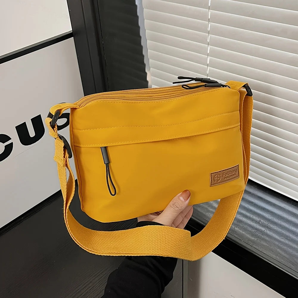 Unisex Nylon Crossbody Bag - Casual Wear 