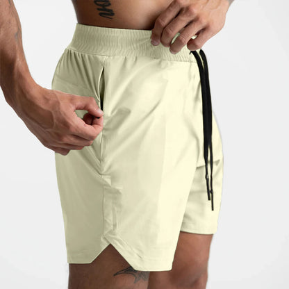 Men's Quick Dry Gym Shorts - Zipper Pockets
