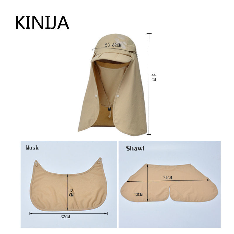 Foldable 3-in-1 Visor Cap with UV Protection & Quick Dry