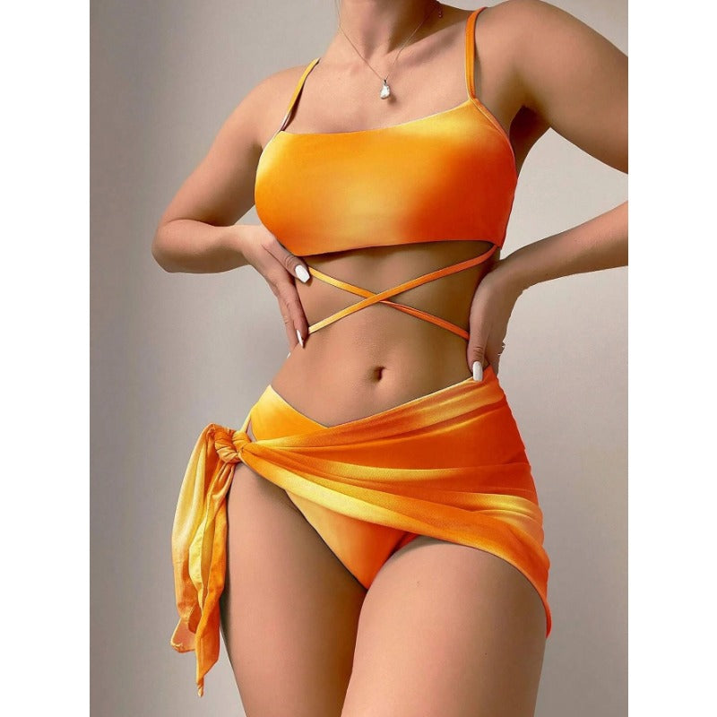 Tie Dye Bikini Set: Sexy Mesh Gradient Women's Swimwear