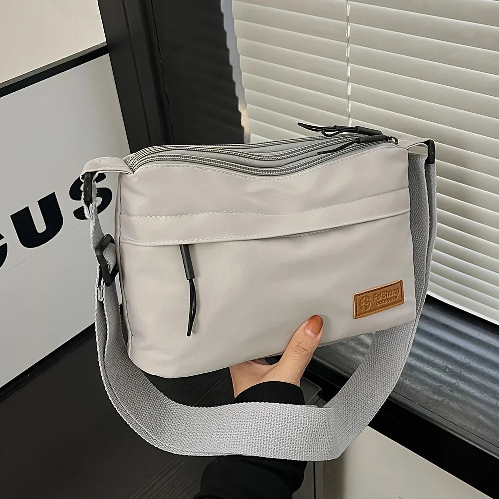 Unisex Nylon Crossbody Bag - Casual Wear 