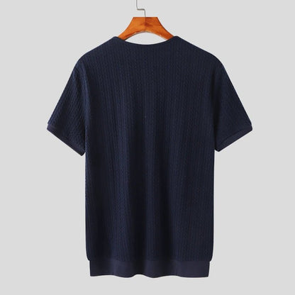 Men's V - Neck Button - Up Shirt - Casual Summer Streetwear - Full Storee