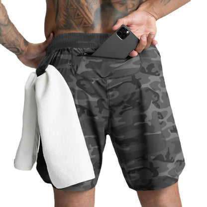 Men's Quick Dry Gym Shorts - Zipper Pockets