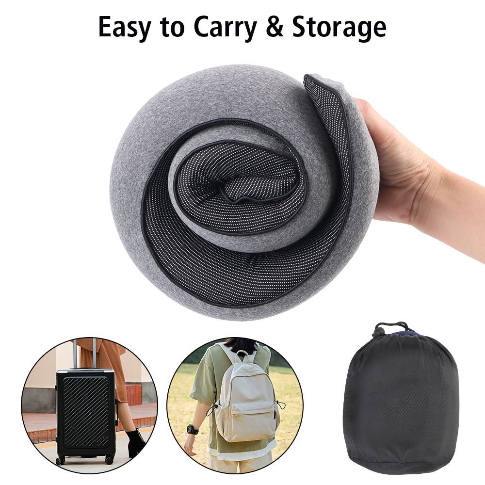Memory Foam Travel Pillow - Snail Pillow for Comfort for Neck Support - Full Storee