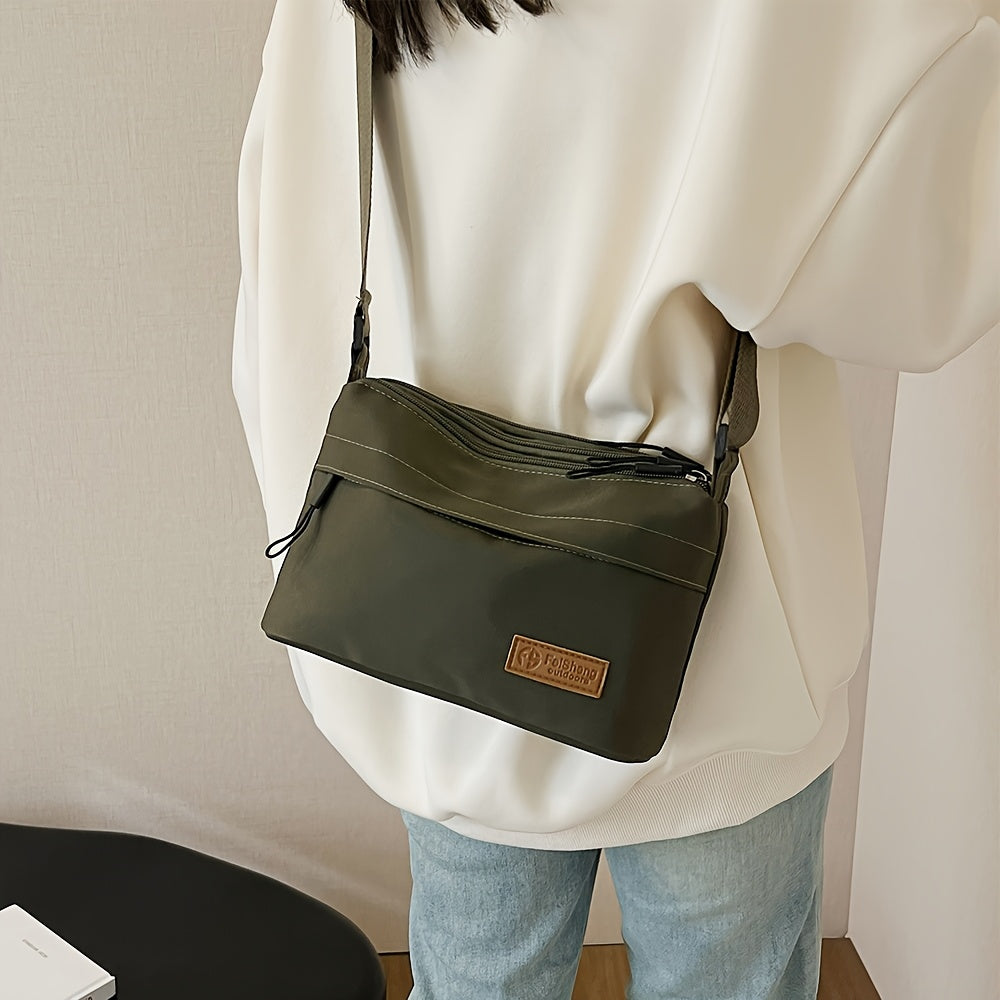 Unisex Nylon Crossbody Bag - Casual Wear 
