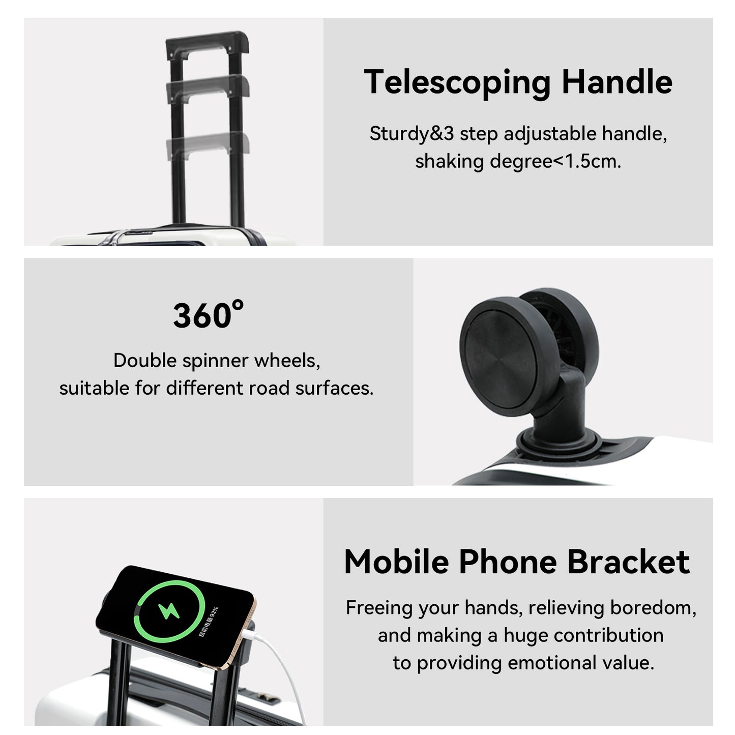 20" Cabin Suitcase Spinner with Front Opening - Full Storee