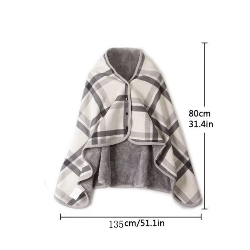 Wearable Travel Blanket - Fleece Shawl for Travel & Home