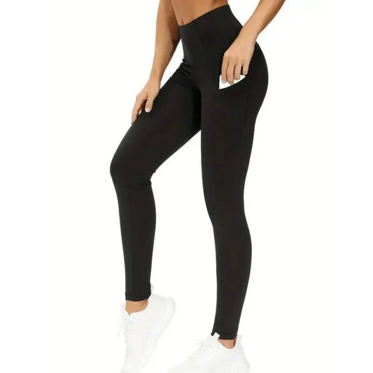 High Waist Yoga Leggings - Seamless Fit with Pocket - Full Storee