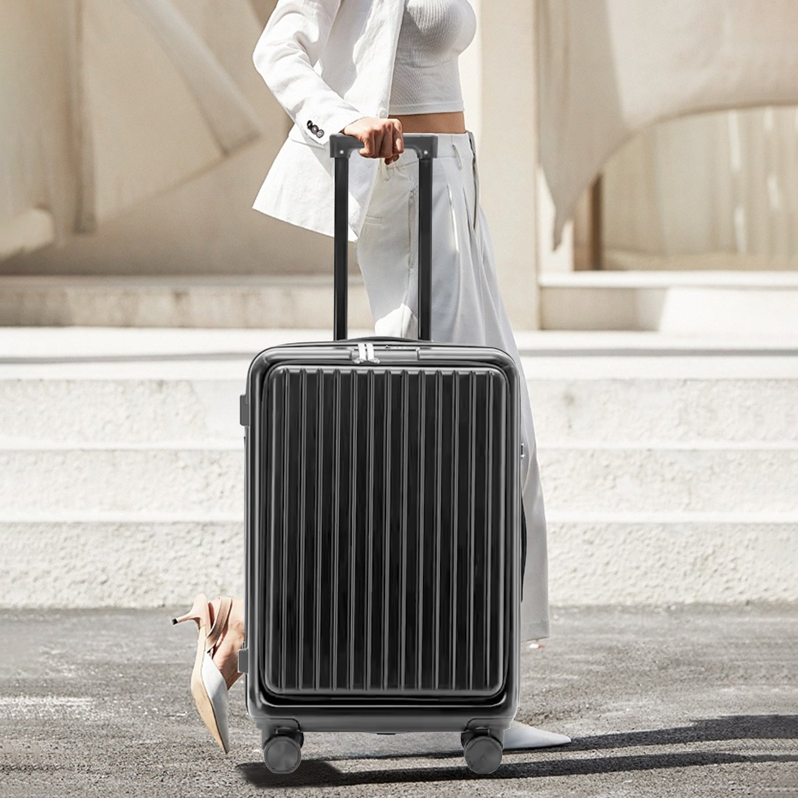 20" Cabin Suitcase Spinner with Front Opening - Full Storee