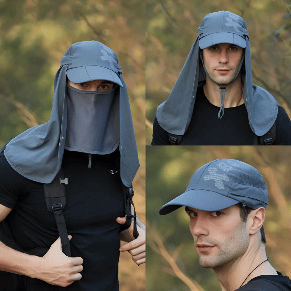 Foldable 3-in-1 Sun Visor Cap with UV Protection & Quick Dry
