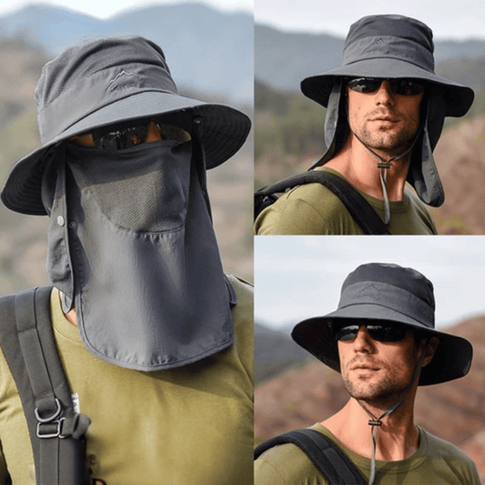 Foldable 3-in-1 Bucket Hat with UV Protection & Quick Dry